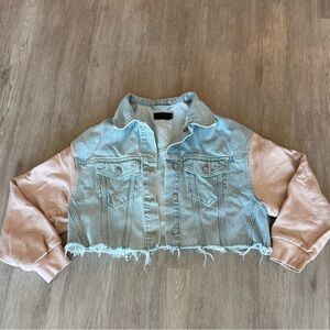 All Saints Denim Cropped Jacket